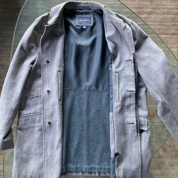 Banana Republic Men’s glen plaid lined wool blend coat (size large) - Picture 3 of 4